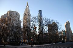 02-01 Met Life Edition Tower, One Madison Park, Flatiron Building Early Morning New York Madison Square Park